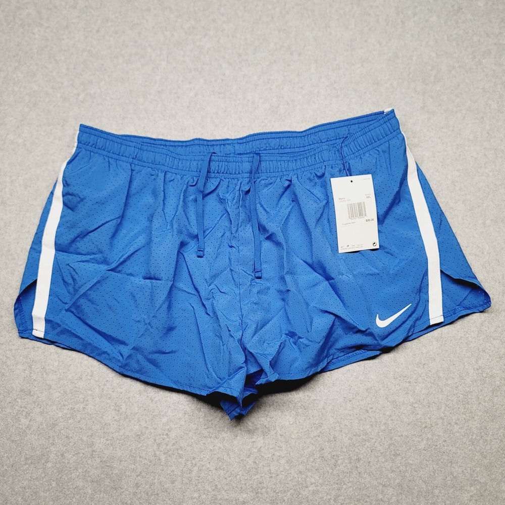Nike Dri-FIT Fast Running Shorts Mens XXL Blue CV2821-494 2in Lined Athletic